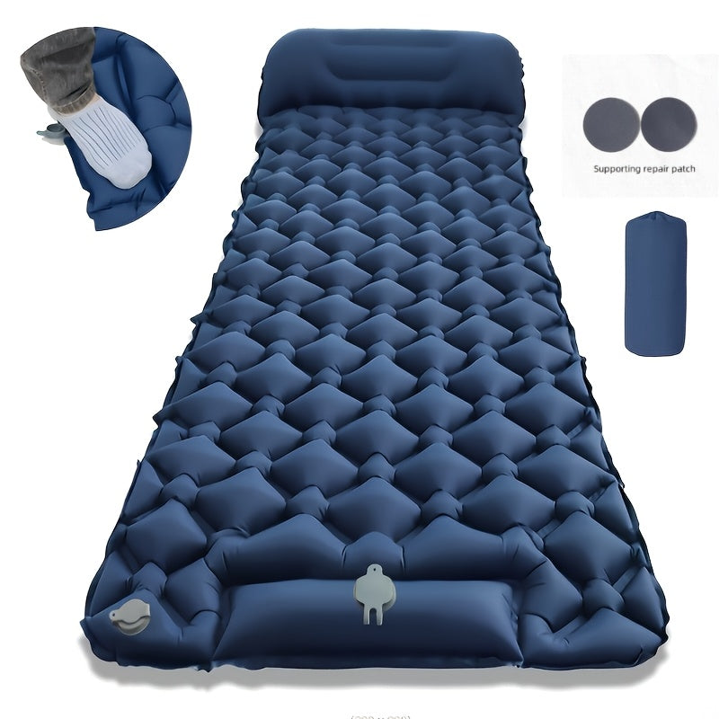 Inflatable sleeping pad for camping
