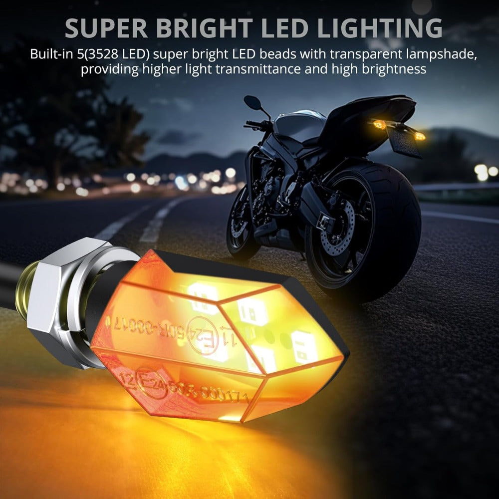 Motorbike LED Indicators 4-Pack – Micro Amber 12V