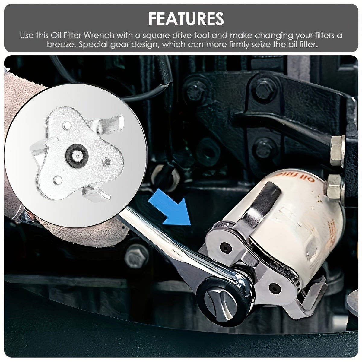 3-Jaw Oil Filter Wrench – Adjustable