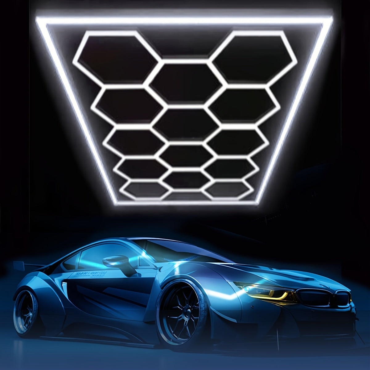 LED garage lighting hexagonal