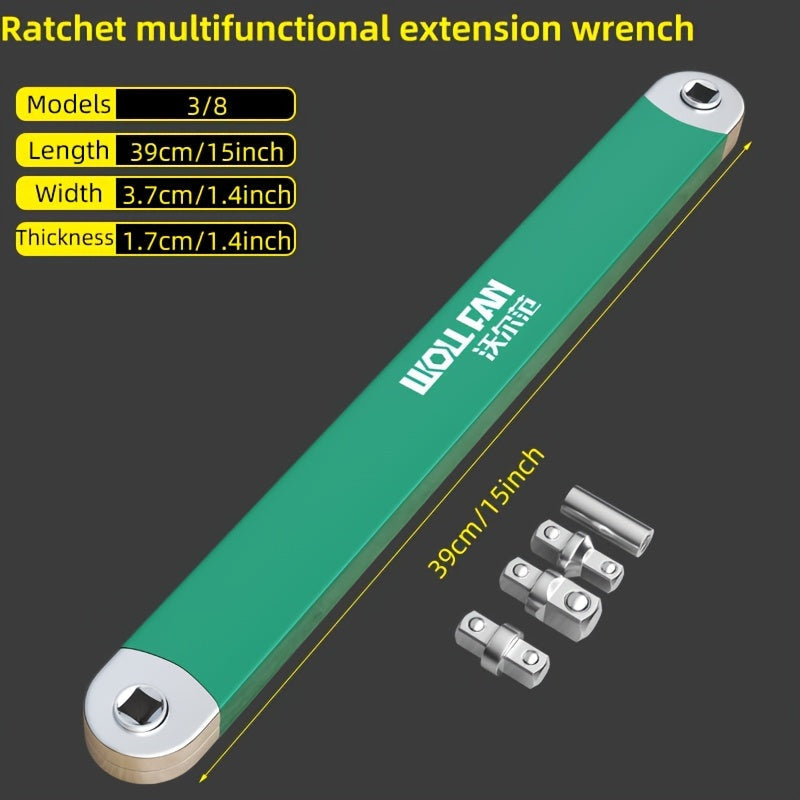 2-in-1 Extension Wrench – Ratchet with Sockets