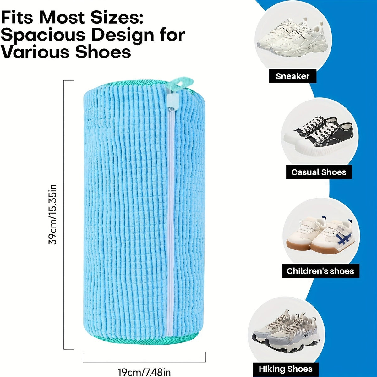 Shoe wash bag close-up