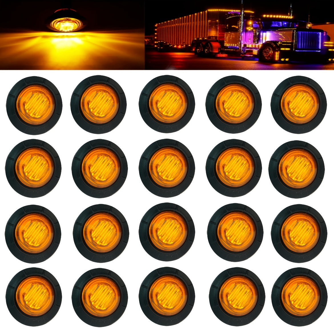 Side Marker Lights LED 20-Pack – 12V for Cars & Trucks