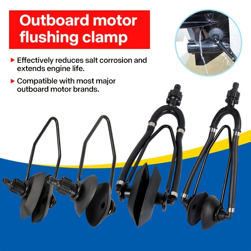 Boat engine flush clamp