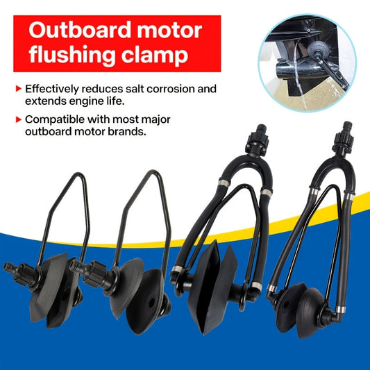 Boat engine flush clamp