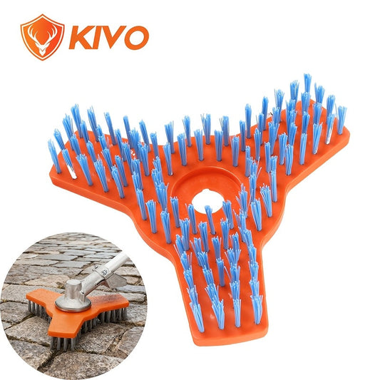 Cleaning brush for mower and patio