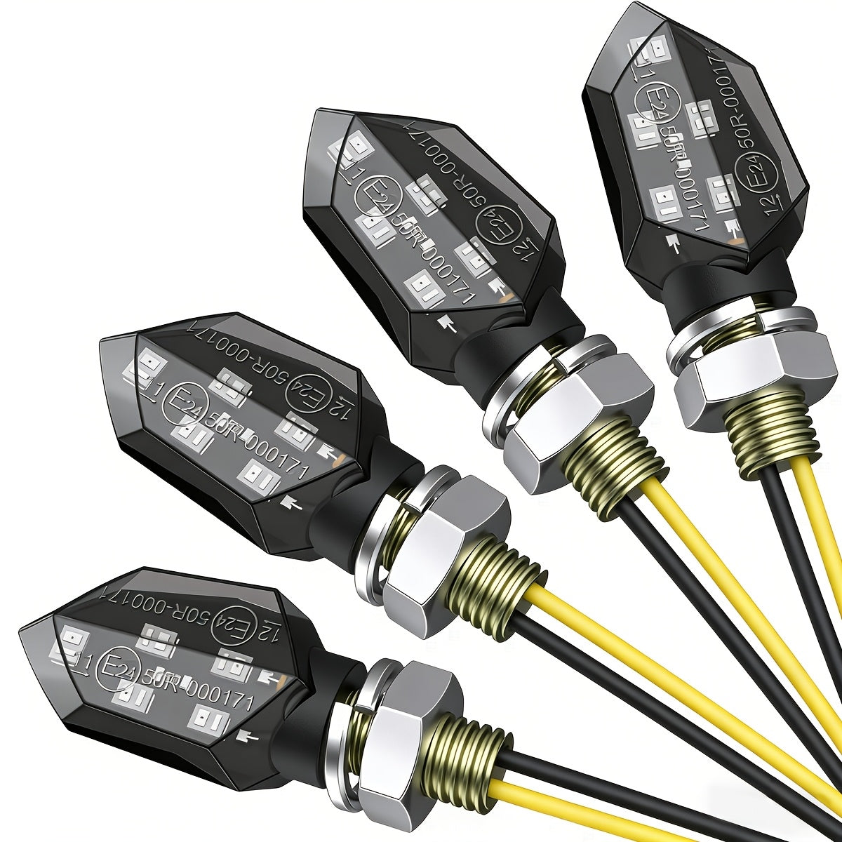 Motorbike LED Indicators 4-Pack – Micro Amber 12V
