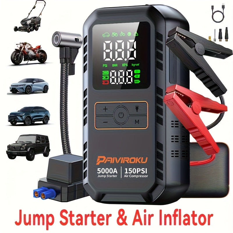 7-in-1 jump starter with air compressor