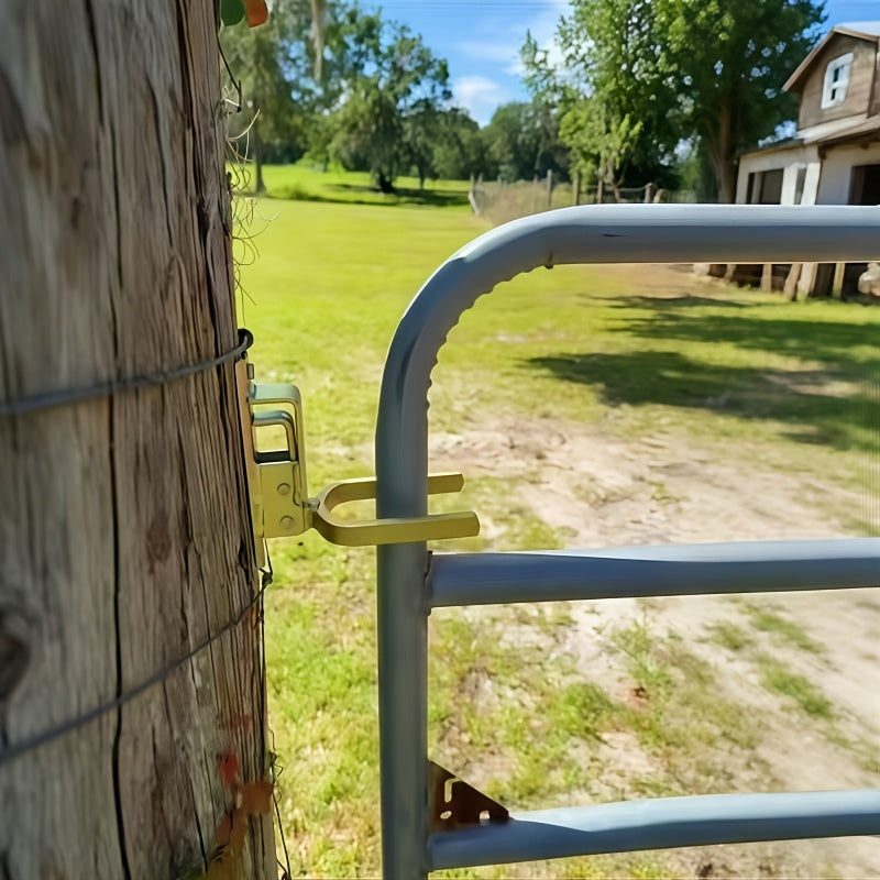 Torque latch gate lock for fencing