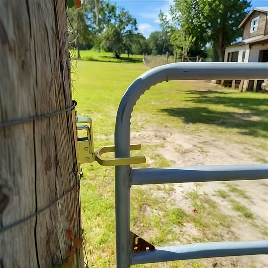 Torque latch gate lock for fencing