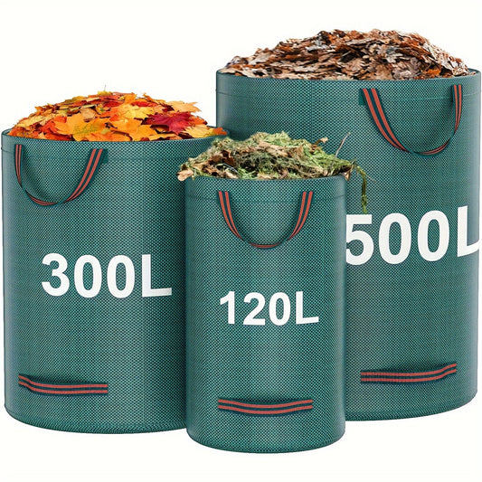 Reusable garden waste bag with handles