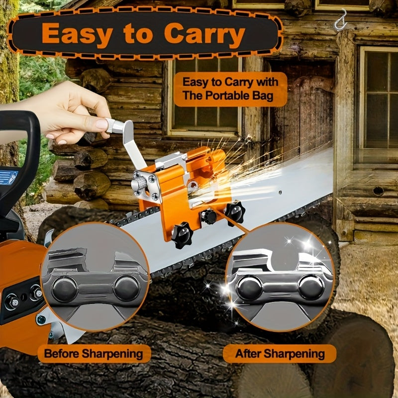 Hand-Crank Chain Sharpener – Chainsaw Sharpening Tool