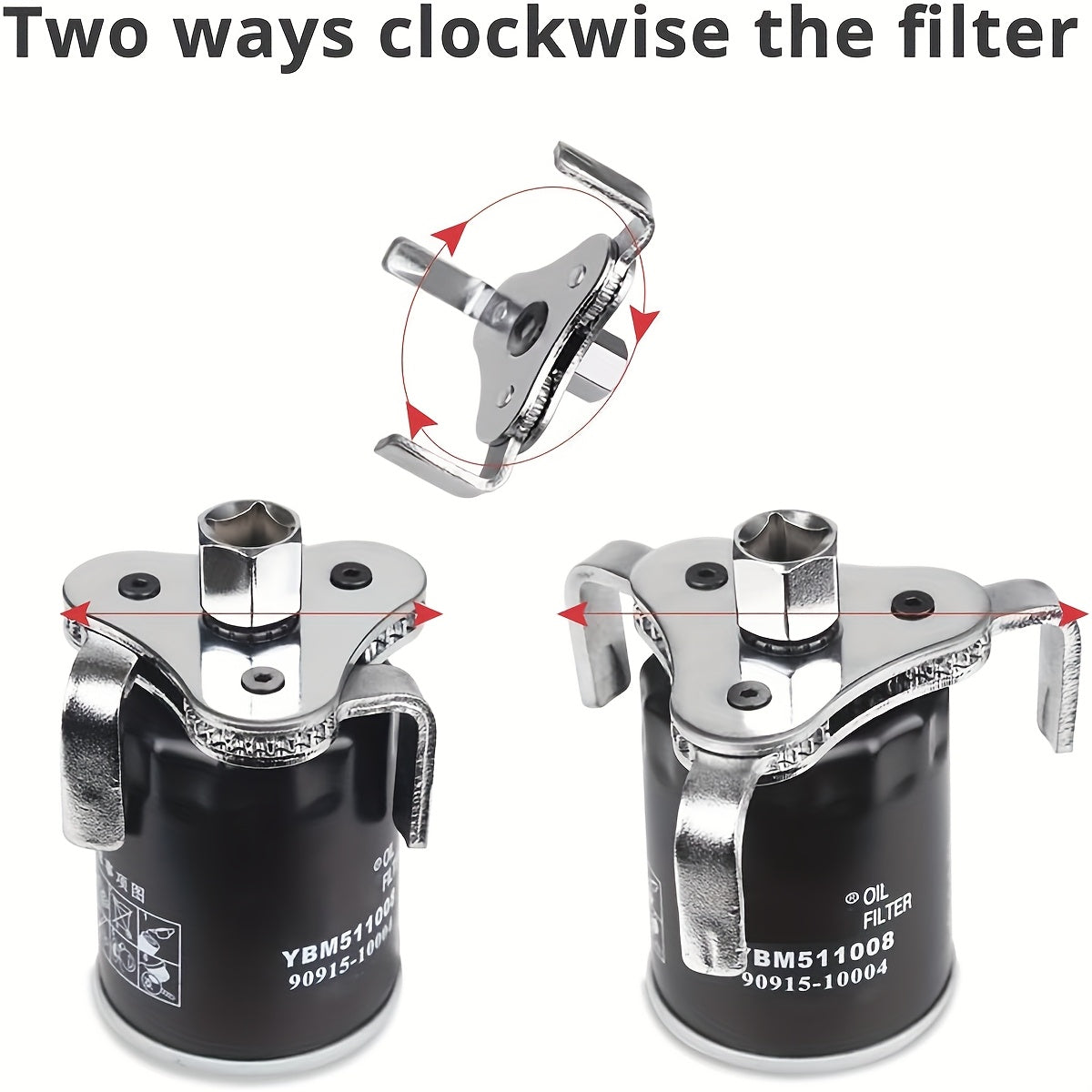 3-Jaw Oil Filter Wrench – Adjustable