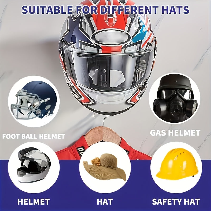 Helmet holder fitted to the wall