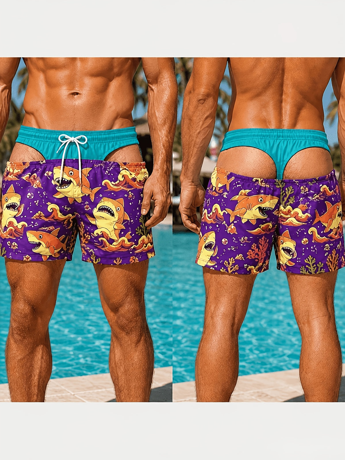 The shark design front and back