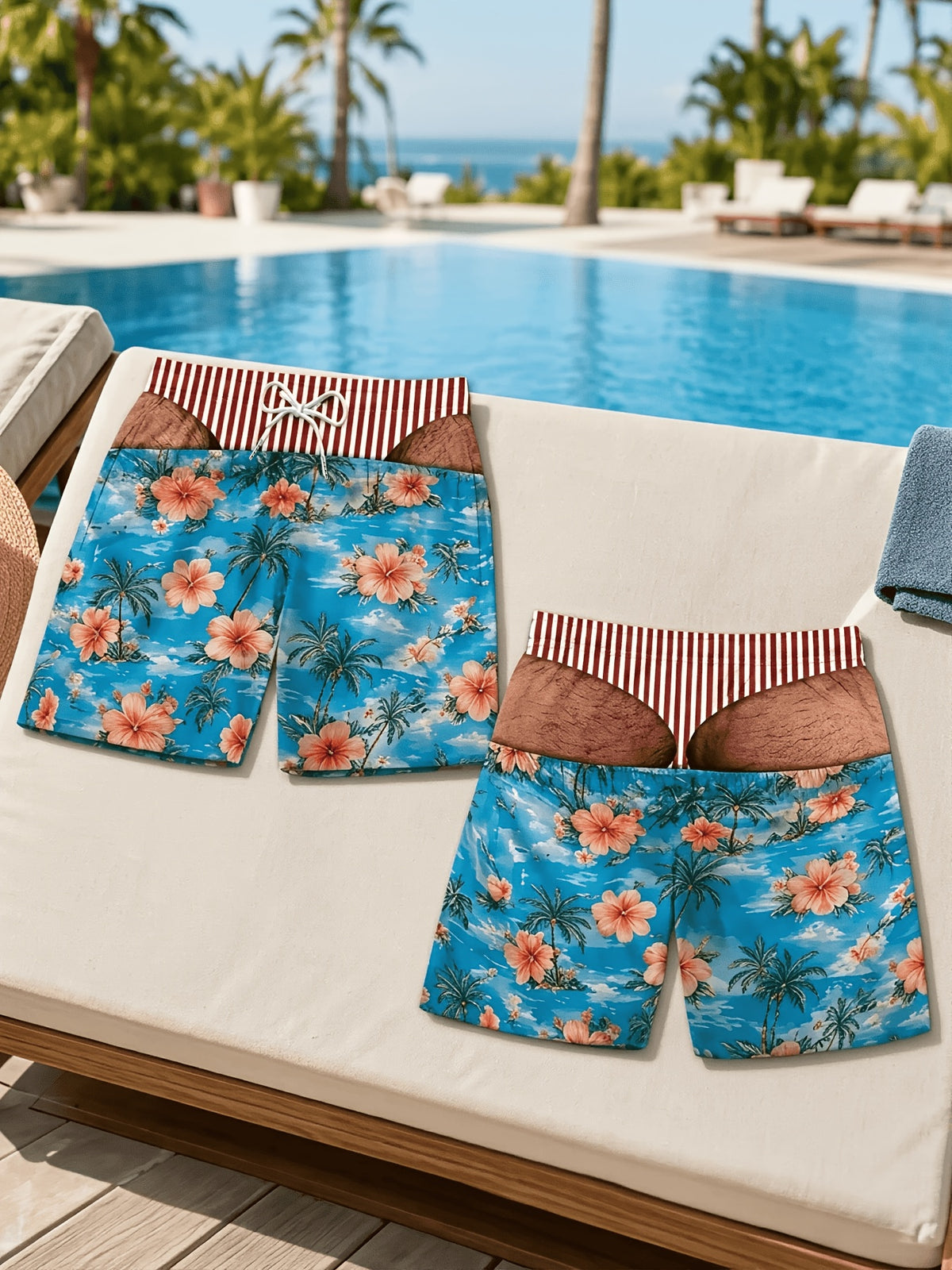 The Hawaii design front and back by the pool