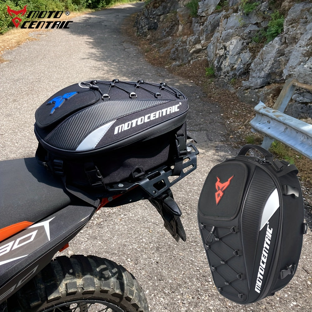The rear bag mounted on the motorcycle