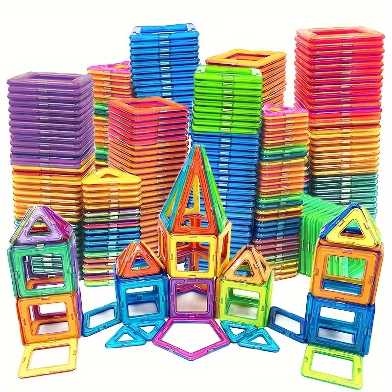 A larger build made from the magnetic tiles