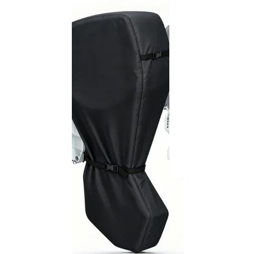 Full-coverage outboard motor cover in black 420D Oxford