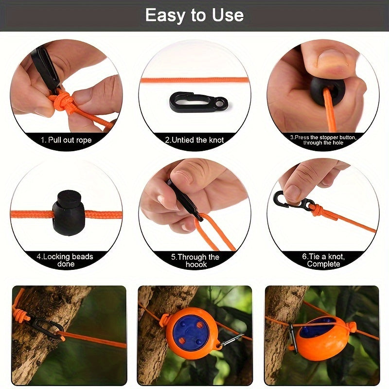 Portable Washing Line 8m – Adjustable for Camping