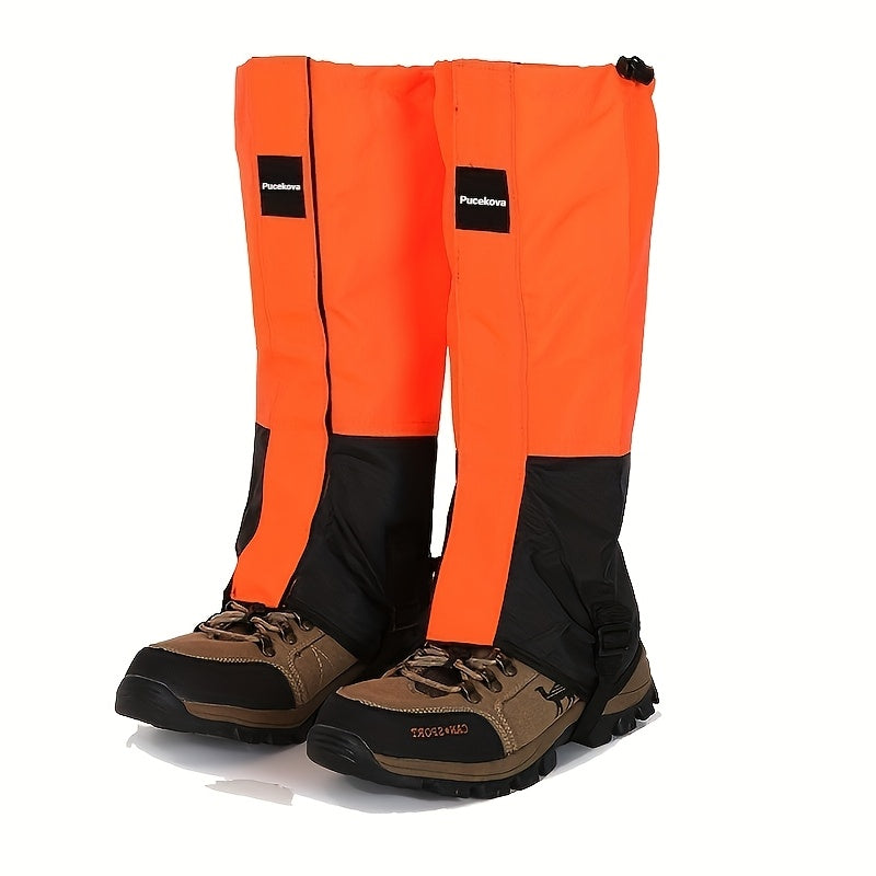 The gaiters in orange