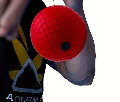 The ball up close mid-duel