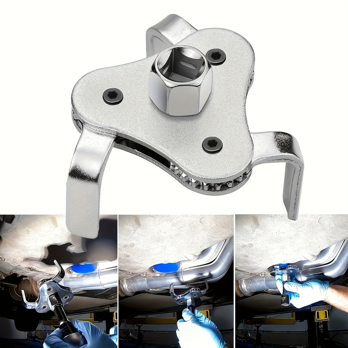 3-Jaw Oil Filter Wrench – Adjustable