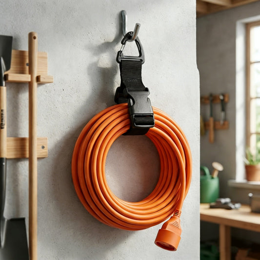 Wall-mounted hose and cable holders 5-pack