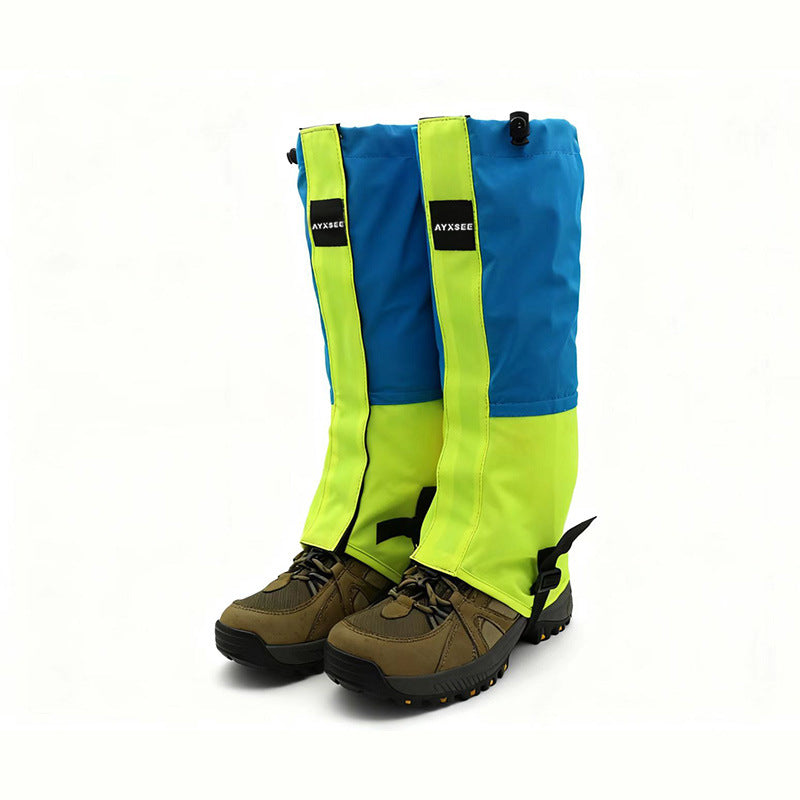 Gaiters in blue/neon green