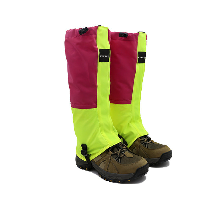 Gaiters in cerise/neon green