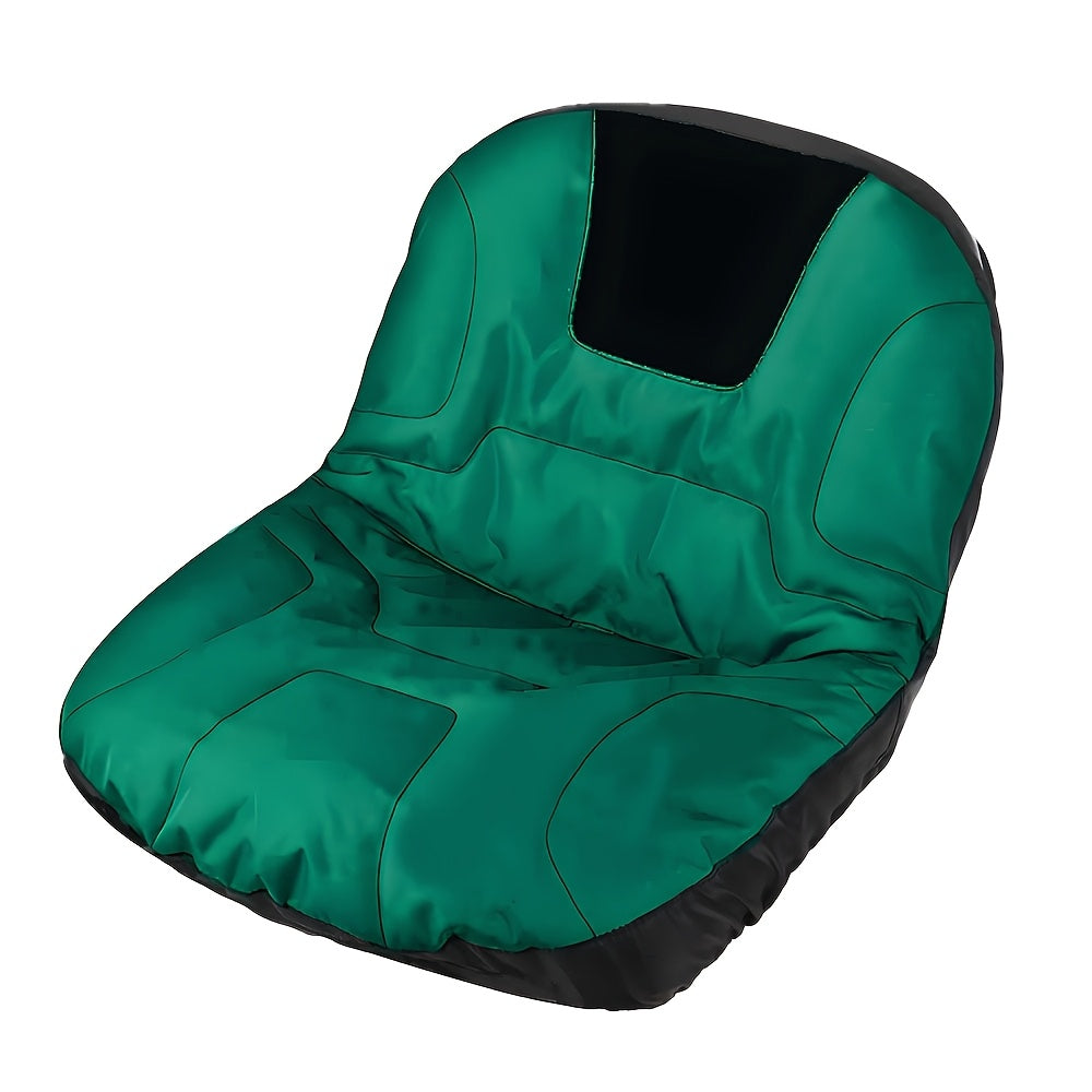 Seat cover fitted on ride-on mower