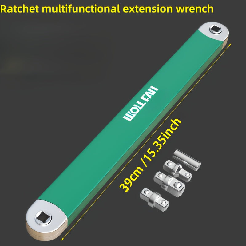 2-in-1 Extension Wrench – Ratchet with Sockets