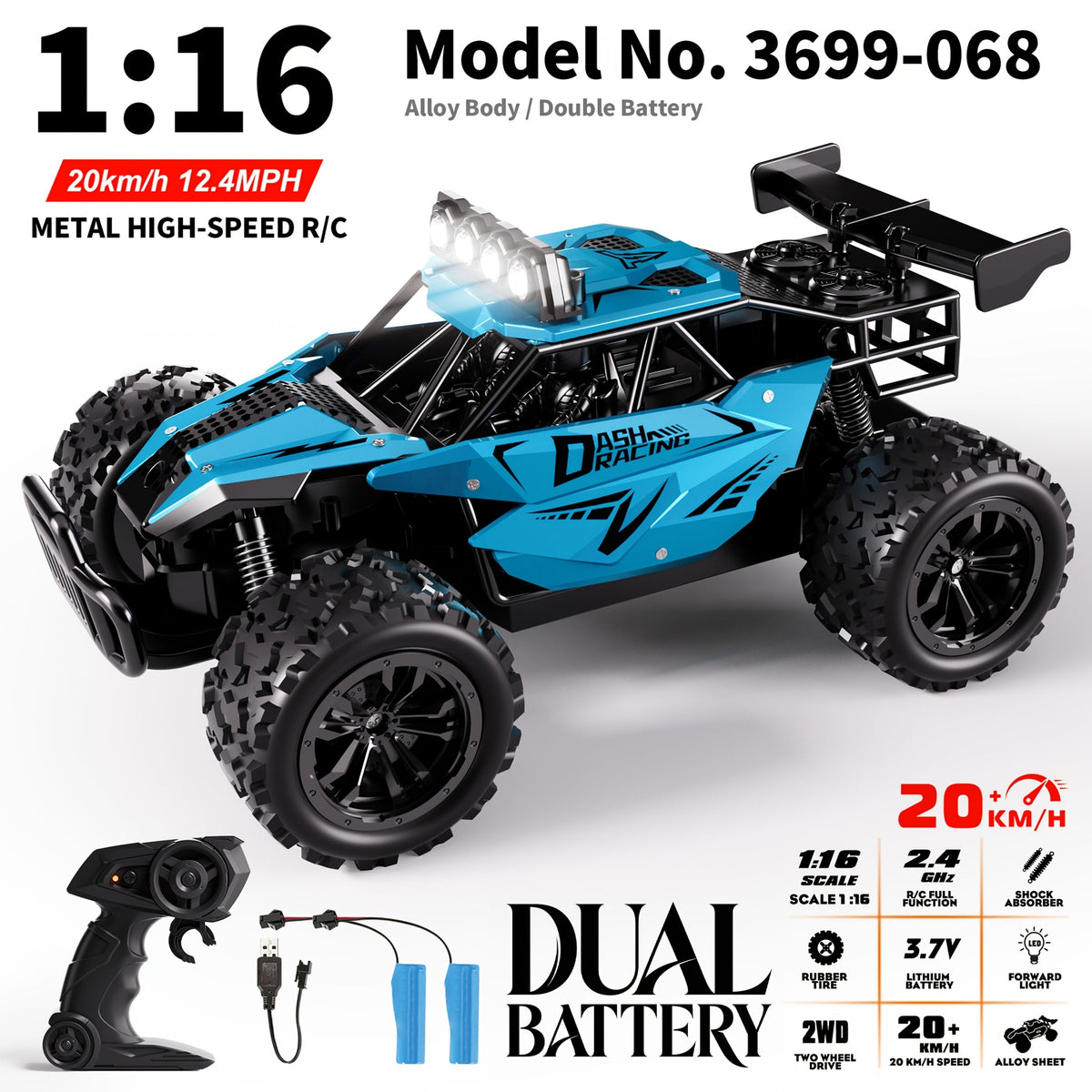 Remote control car in action