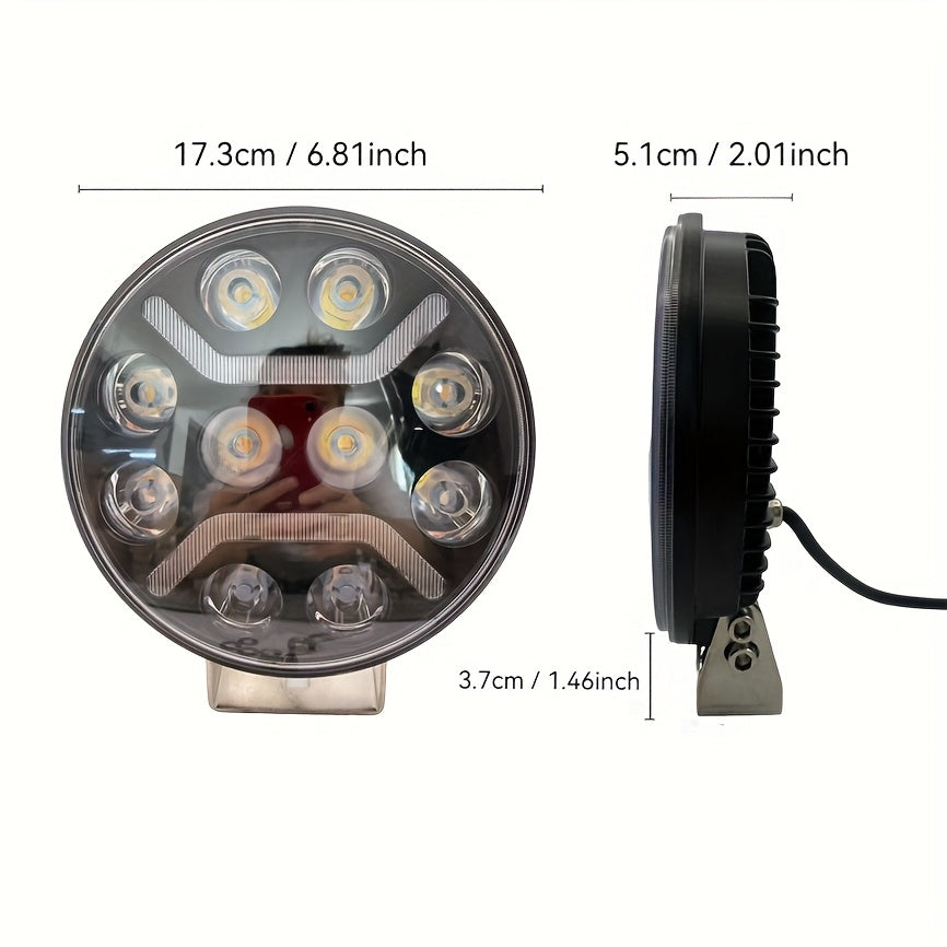 LED Work Lamps 90W – 7–9" for Trucks & Tractors