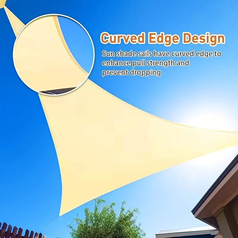 Sun sail over patio