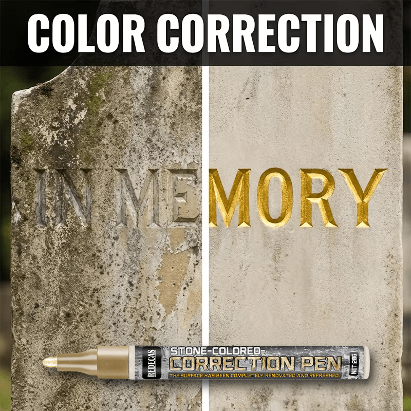 Before and after – faded and restored inscription
