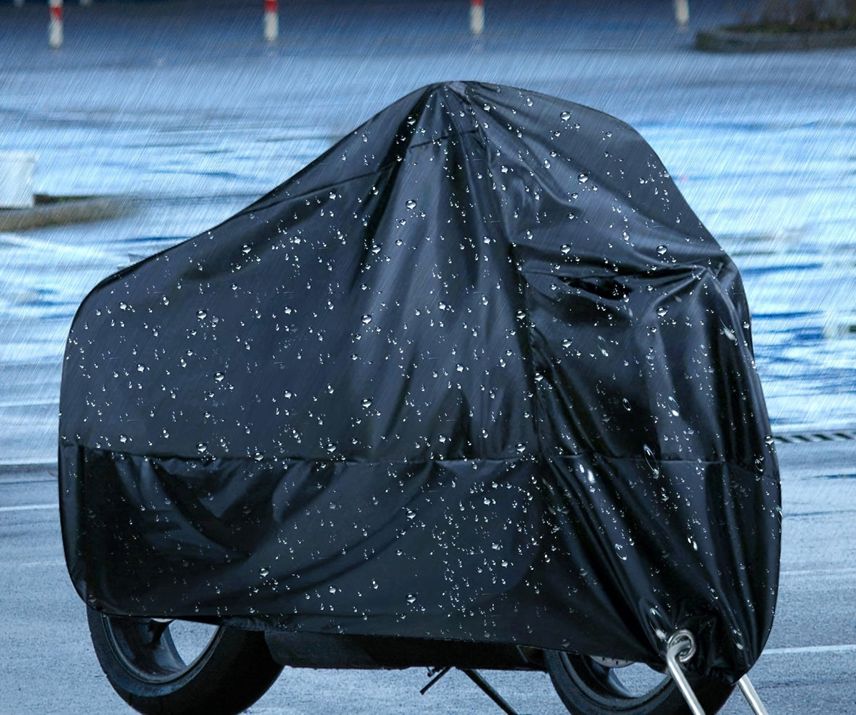 Rain beading on the cover